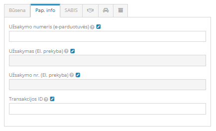 papildomos informacijos skiltis